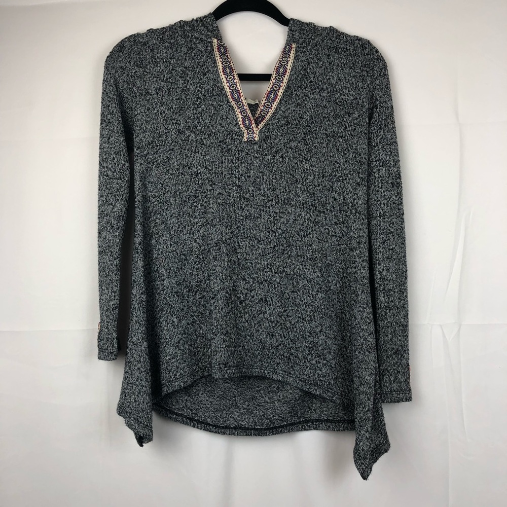 Lime n Chili Hoodie charcoal & white boho sizeM
